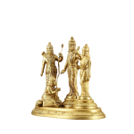 Pure Brass Ram Darbar Idol | 7" x 7" x 4" (17.8 x 17.8 x 10.2 cm) | 2 kg Matte Finish Divine Art | Compact Sacred Murti | Premium Collection